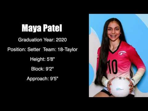 Video of Maya Patel #10 Setter Class of 2020 TStreet Volleyball Club