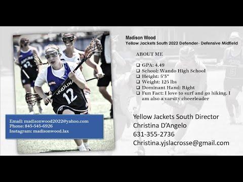 Video of Madison Wood 2022 Yellow Jackets South