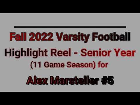 Video of Alex Marsteller Junior Year Football Highlights (Class of 2023)
