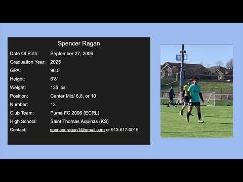 Video of Spencer Ragan, 2025 Center Mid I Spring 2022 Highlights