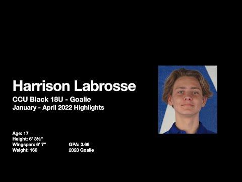 Video of Harrison Labrosse 2022 CCU 18U Goalie Highlights