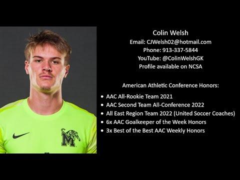 Video of Colin Welsh (Transfer Portal Keeper) Highlights from 2023 Season with University of Memphis