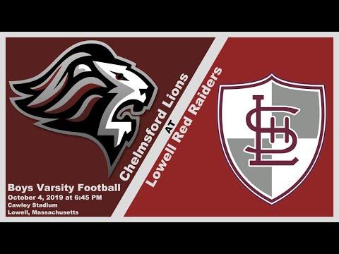 Video of CHS lions varsity football at Lowell red raiders 