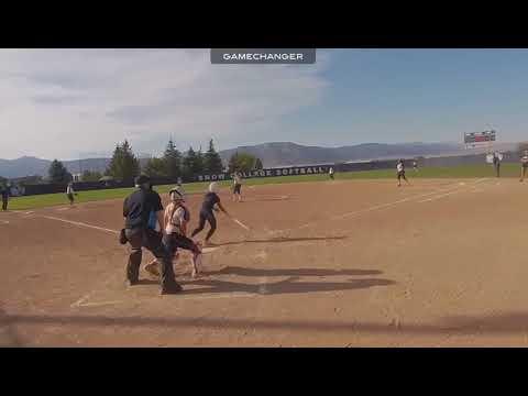 Video of Olivia Brown diving catch into the rc outfield wall against Snow College