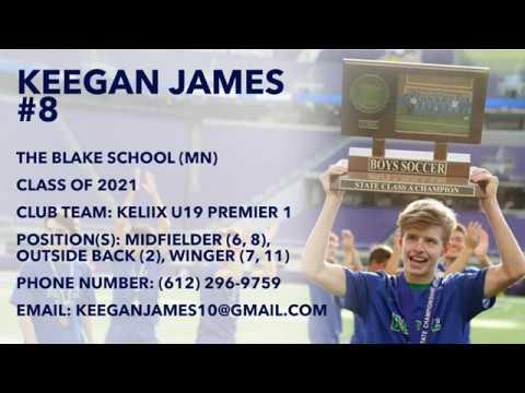 Video of Keegan James Class of 2021 - 2019 Soccer Highlights