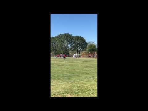 Video of Aidan Kelly free kick over and around wall, past goalie into corner of the net