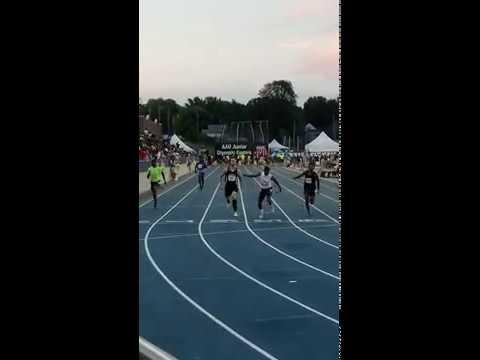 Video of Michael Cannon Jr. 100m Win @ AAU Junior Olympics 2018 SEMIFINAL Qualifier