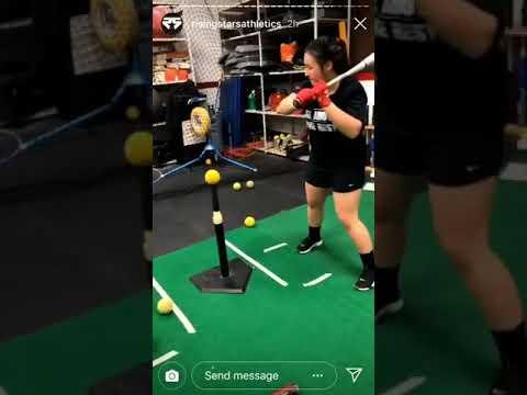 Video of Kaitlyn Kim Softball 2021. Tee Work. Bat Speed
