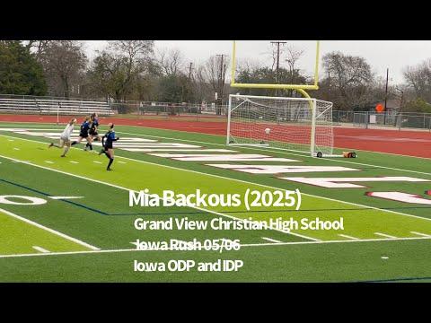 Video of Mia Backous (2025)- Soccer Highlights