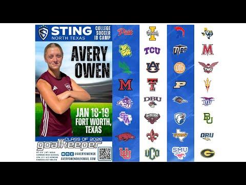 Video of Avery Owen, 2026 GK - Sting ID Camp Highlights, Jan 2025