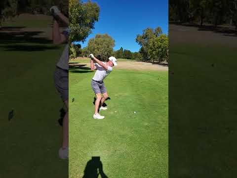 Video of Flynn Trembath 3 wood (rear view) - Australian Junior Amateur (Apr 22)