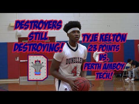 Video of Tyje Kelton 23 Points - Dunellen 72 Perth Amboy Tech 54 - Boys Basketball Highlights 1/29/2020 - Jersey #4 White