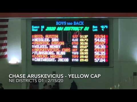 Video of Chase Aruskevicius, 100 Back - NE Ohio D1 District Meet 