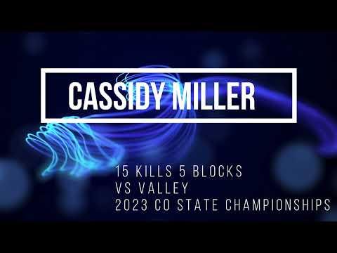 Video of 15 kills vs Valley (State championships)