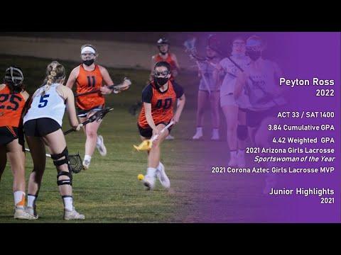 Video of 2020-2021 Junior Highlights Peyton Ross 2022