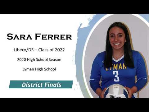 Video of Sara Ferrer #3 - HS Districts Final (2nd & 3rd set) 2020