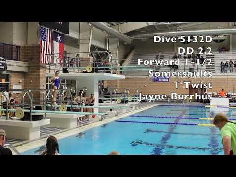 Video of Jayne Burrhus 2020 District dive meet