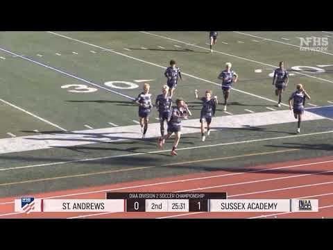 Video of Sussex Academy vs Saint Andrews 2024 Delaware State Championships - Finals.  Sussex Academy wins in Pk's for 2nd straight year.