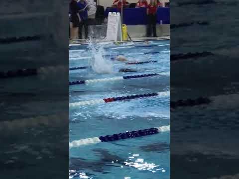 Video of 100 Fly Short Course (blue cap)