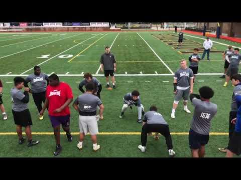 Video of NAIA Showcase O-line vs D-line highlights