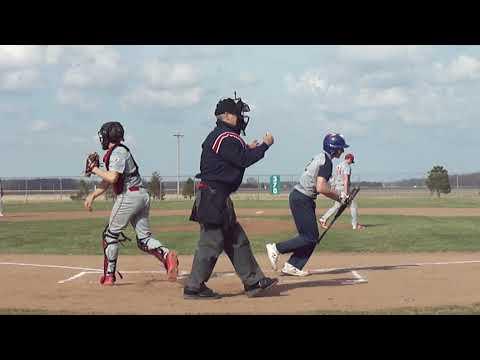 Video of Ricky Geyer (#14) strikes out side in April 2019 conference game