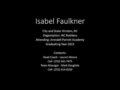 Video of Isabel Faulkner Catching 2023