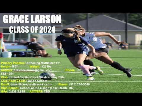 Video of Grace Larson #31 2022 club highlights