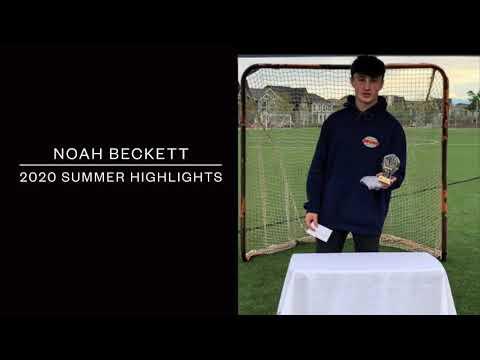 Video of Noah Beckett lacrosse goalie highlights