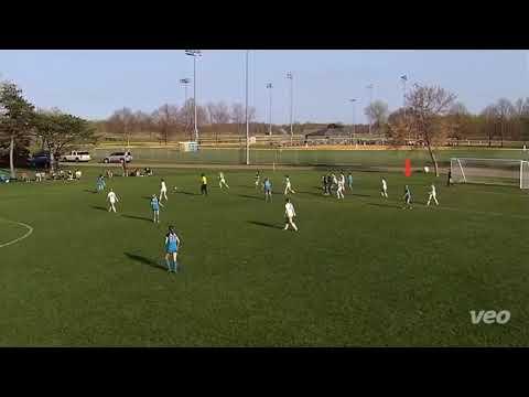 Video of Ella Kroone soccer goal #2