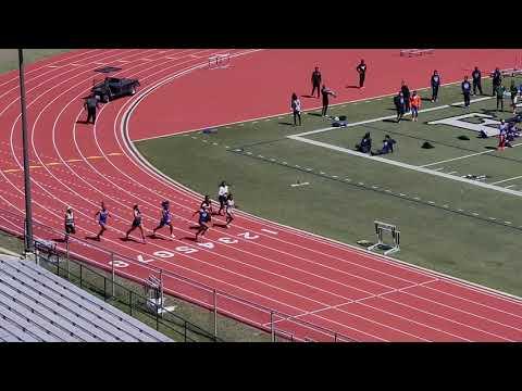 Video of Lauren Brown; 100m Dash; Lane 4; Black Top