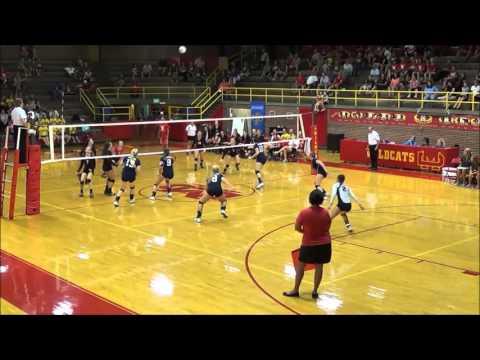 Video of Ali Spahn volleyball- setter #4, then yellow shirt