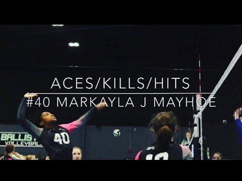 Video of #40 MarKayla J Mayhoe 2019 Club VB Highlights Aces - Kills - Hits 