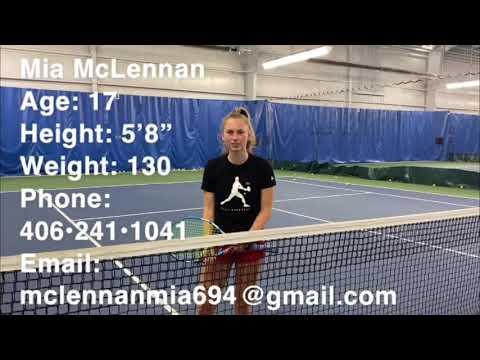 Video of Mia McLennan College Tennis Recruitment Video 