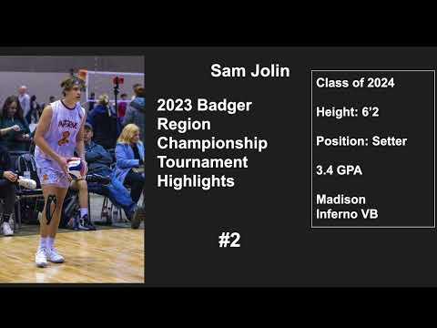 Video of Sam Jolin - 2023 Badger Region Highlights 