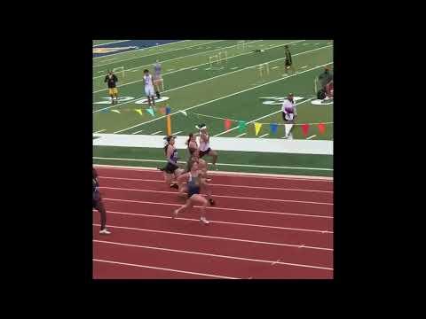 Video of UIL Area Meet District 27-28 3A 100m Dash Lane 4 Raeann Charo 1st Place