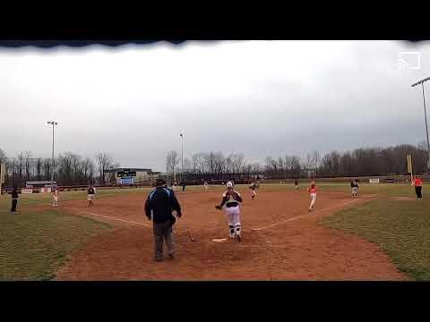 Video of Aubrie Catching Double Play Tag Out at Home 