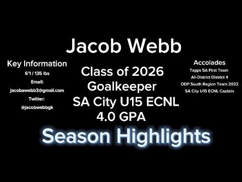 Video of Jacob Webb - Class of 2026 - Goalkeeper - 2022-23 Season Highlights