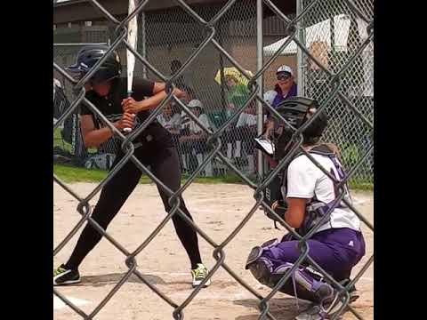 Video of First time bunting at my first district games and made was the first one to make it on base.