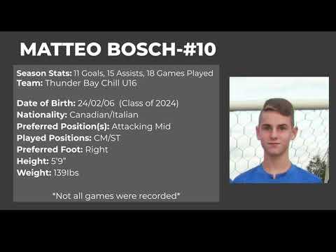 Video of Matteo Bosch Soccer Highlight Video 