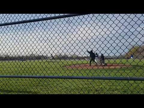 Video of Deep single to left field 