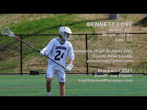 Video of Bennett Love (2021) Sophomore Lacrosse Highlights 2019