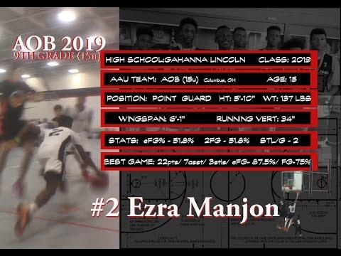 Video of **NEW**EZRA MANJON AOB2019 9TH GRADE 15U AAU MIXTAPE