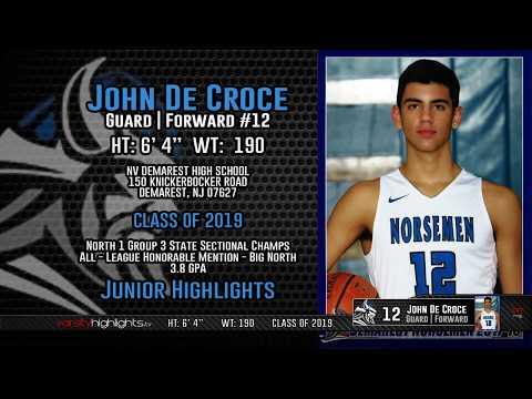 Video of John De Croce 2017 - 18 Junior Year Highlights