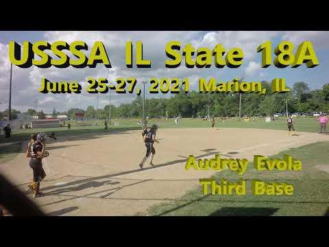 Video of June 25-27, 2021 USSSA IL State 18A Highlights - Audrey Evola