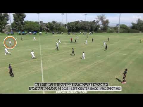 Video of Nathan Rodrigues 2023 Center Back