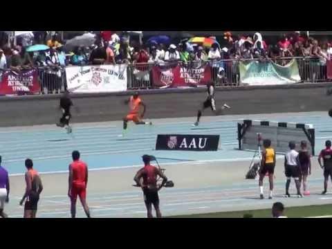 Video of 4x1 semi final AAU Junior Olympics Glen Taylor, 1st leg, lane 5, black uniform