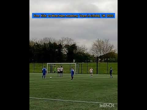 Video of Free Kick at West Ham Academy, England UK (2022)