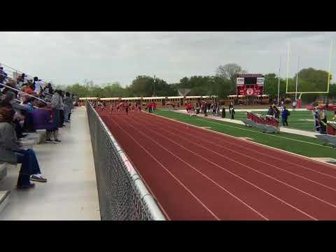 Video of UIL District 27 3A 100m Dash Lane 4 1st Place