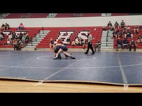 Video of Junior Year. duel with 2nd state placer. wearing blue and gold