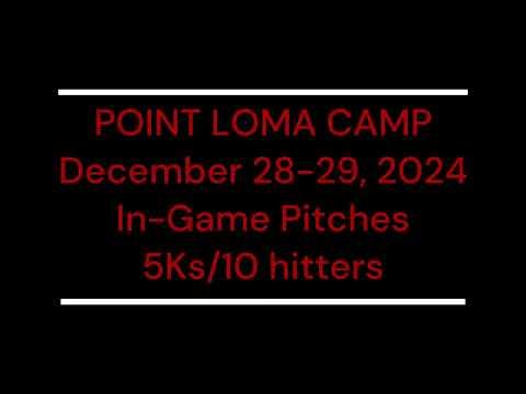 Video of Cade Owen - PLNU Prospect Camp - Live In-Game AB's, Pitching - December 2024